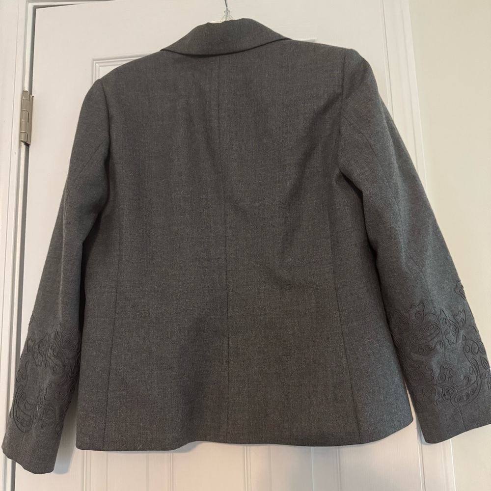 Pendleton Dark Gray Women's Blazer with Embroidery - Picture 2 of 6